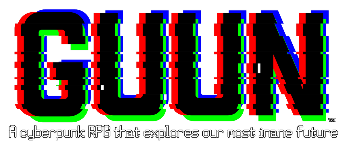 Guun RPG logo and tagline.